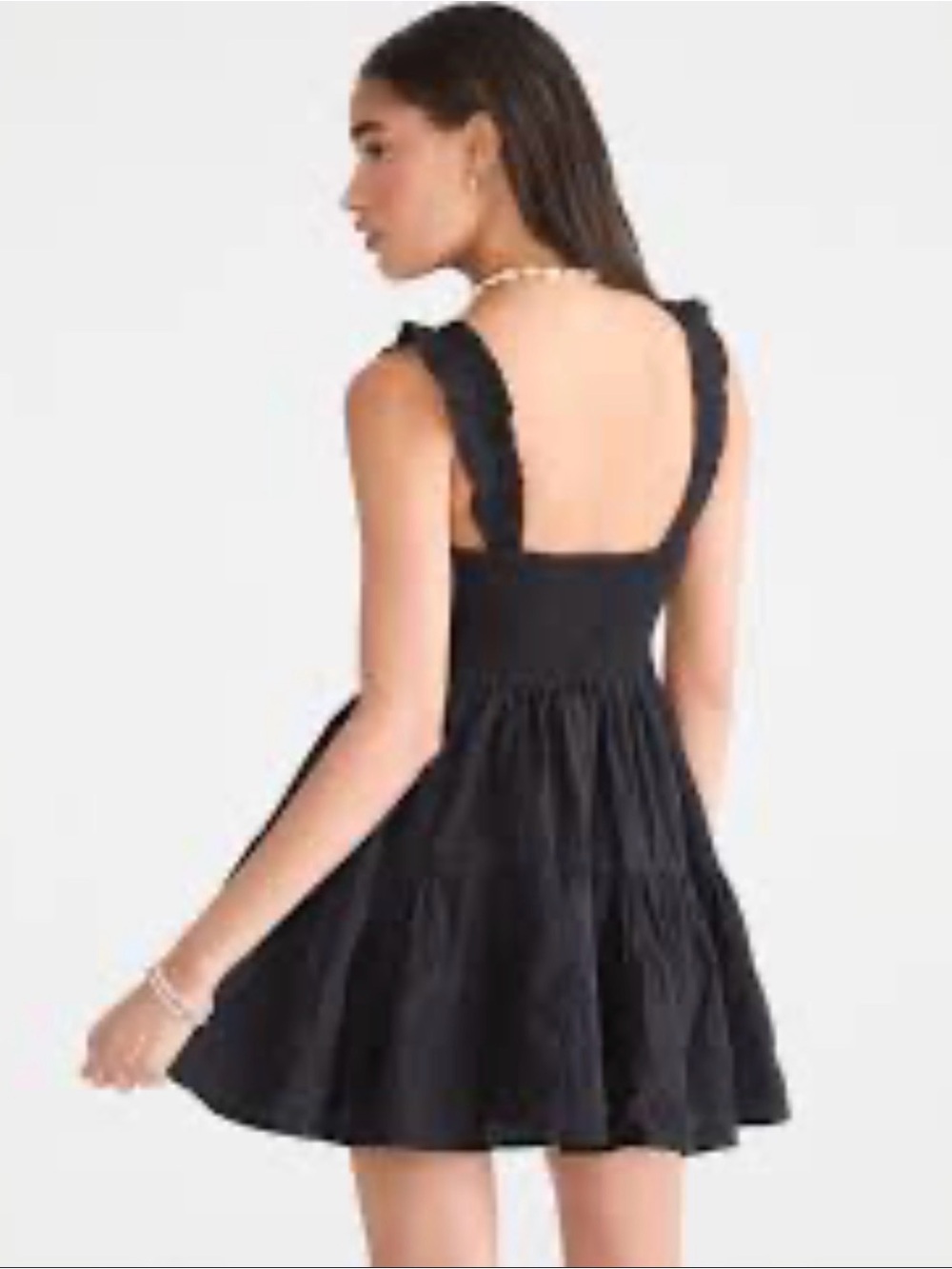 RSQ Black Ruffle Strap Mini Dress